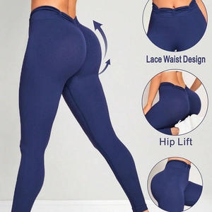 Women Seamless Yoga Leggings High Waist Tummy Control Scrunch Butt Lift Nylon Spandex Fitness Gym Running Pants