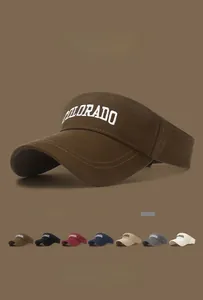 Detail of Colorado letter embroidery on high-quality brushed cotton visor hat