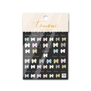 3D embossed bowknot nail art stickers in various colors with high relief texture