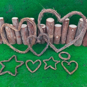 Heart Shaped Rattan Vine Twig Wreath With Metal Wire Hanging Ornament Rustic Country Wedding Home Decoration Handmade