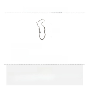 Detailed size and material specification chart for the layered faux pearl long necklace
