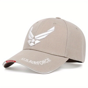 Casquette de baseball tactique kaki pour hommes avec broderie U.S. AIR FORCE et logo