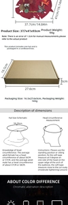 Spécifications détaillées de taille pour le chapeau de sorcière en feutre et dimensions