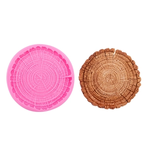 Tree Stump Silicone Mold Round Wood Grain Annual Rings Texture For Fondant Cake Decoration DIY Polymer Clay Baking Accessory