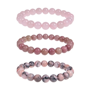 Natural Gemstone Beaded Bracelet Round Polished Healing Crystal Yoga Meditation Jewelry For Women