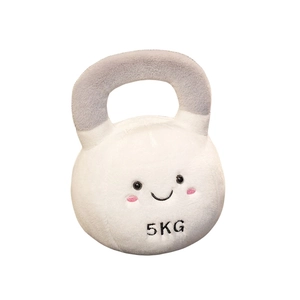 Jouet en peluche kettlebell créatif avec visage souriant et broderie 5KG pour sport