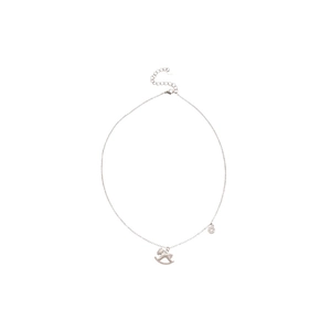 Collier en argent avec pendentif cheval et oxydes de zirconium scintillants