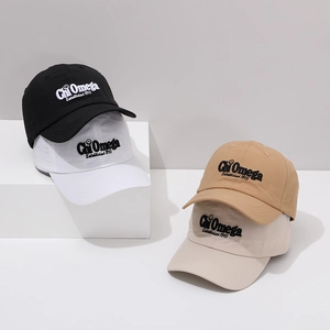 Gorras de béisbol de secado rápido para niños con bordado Chi Omega en varios colores