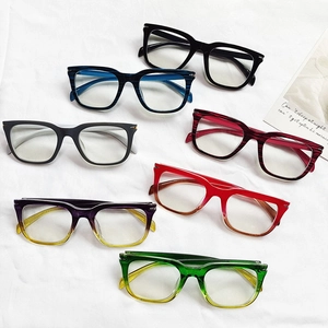 Retro Square Eyeglass Frames Anti Blue Light Optical Glasses Candy Color PC Frame Trendy Vintage Fashion Eyewear