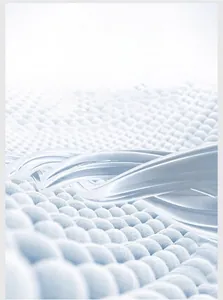 Macro detail of ice blue regenerated cellulose fabric showing soft woven fiber texture