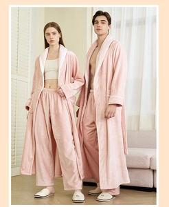 Detailed texture of thick pink coral fleece loungewear set with soft plush finish