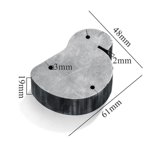 Stainless steel C-shaped bracelet bending tool with precise dimension labels