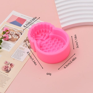 Bright pink pineapple silicone mold with scale texture for DIY soap and cake baking