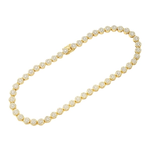 Iced out gold Cuban link necklace with sparkling crystals for women hip hop jewelry