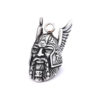 Ciondolo campanella protettiva vichinga Odin vintage per motociclisti con rune incise