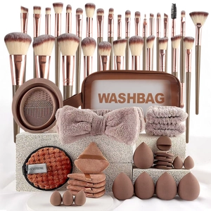 Professional Makeup Tool Collection Non Latex Beauty Blender Sponge Synthetic Fiber Brush Flannel Hairband Foundation Tool