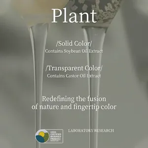 Natural plant-based nail polish with USDA certified bio-based oil extracts