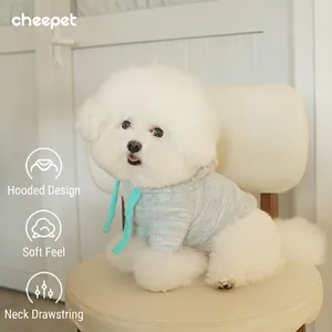 Sweat À Capuche Chien Chat Polaire Corail Douce Tricot Vêtements Automne Hiver Avec Cordon De Serrage Deux Jambes