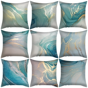 Marble Texture Cushion Cover Abstract Gold Foil Art Modern Luxury Pillowcase For Sofa Living Room Bedroom Home Decor