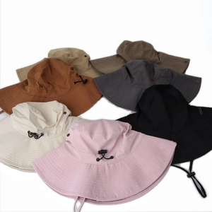 Quick-dry outdoor sun hat with wide brim in 7 colors and adjustable wind cord