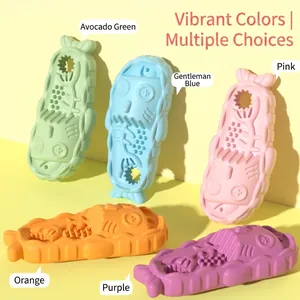Fish-shaped TPR pet chew toys in vibrant colors for dogs to teeth cleaning and play