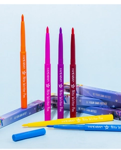 Détails des crayons eye-liner UV fluorescents dans des couleurs néon vibrantes