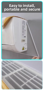 Close-up of fine mesh air conditioner dust filter with elastic band for easy installation