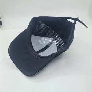 Classic black cotton baseball cap for women with adjustable metal buckle strap back
