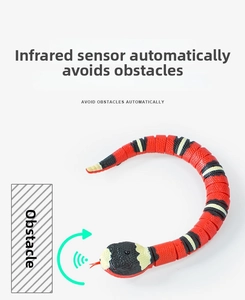 Detail of infrared sensor showing automatic obstacle avoidance on the toy snake