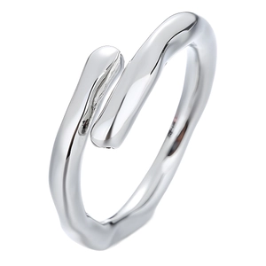 Irregular Fluid Metal Open Ring Minimalist Adjustable Copper Punk Finger Jewelry For Men Women