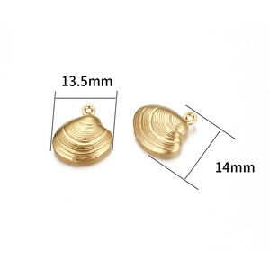18k gold plated stainless steel starfish shell pendant 14mm for DIY jewelry making