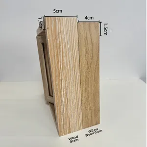 Detail view of 1.5cm thick wood grain frames showing specific dimensions and profile width