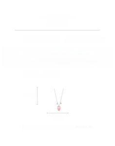 Size chart showing 27.8g weight and 60.5cm length for heart strawberry necklace