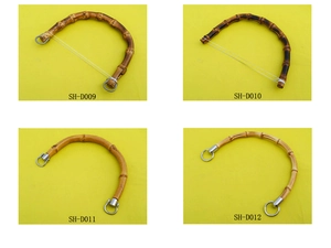 Detailed comparison of natural bamboo handles in four styles for handmade woven bags