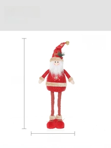 Detailed size chart for the telescoping Santa doll with 60cm height and 20cm width info