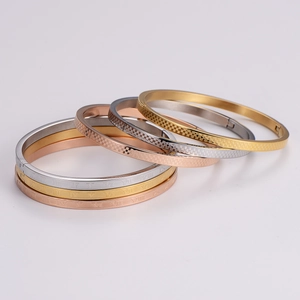 Minimalist stainless steel bracelets with Roman numerals in gold and silver finish