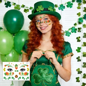 St. Patrick's Day shamrock freckle facial tattoo stickers for festive makeup decoration