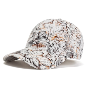 Casquette De Baseball Femme Coton Imprimé Floral Respirant Protection Solaire Extérieure Chapeau Sport Réglable