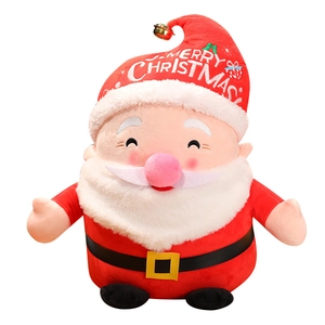 Simpatico Babbo Natale di peluche con cappello Merry Christmas per regali di Natale