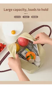 Strato isolante interno in foglio di alluminio della borsa termica capiente con frutta fresca