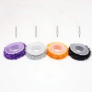 DIY Halloween tinsel garland rolls in purple silver orange and black 3 yards each