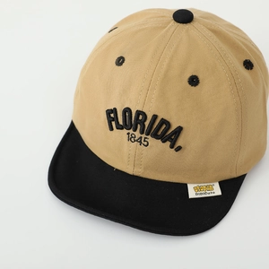Two-tone khaki and black baseball cap for babies with Florida 1845 embroidery