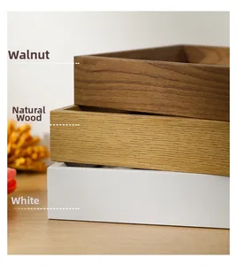 Detail showing frames in walnut, natural wood, and white matte finish textures