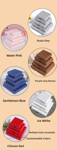 Nested square jewelry gift boxes in six colors with crosshatch and linen paper texture