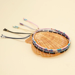 Bracelet Perles Fait Main Bohème Cordon Réglable Corde D'Amitié Bijoux Tissés Colorés Pour Femmes