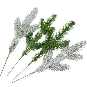 Artificial Christmas pine needles branches for DIY floral decor and holiday arrangements