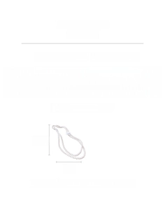 Detailed sizing chart for double-layer pearl necklace with flower pendant and dimensions