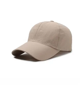 Detail view of breathable laser-cut holes on lightweight quick-dry baseball cap