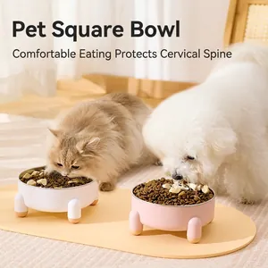 Gamelle Pour Animaux En Acier Inoxydable Surélevée Pieds Antidérapants Bol De Nourriture Eau Amovible Chats Chiens