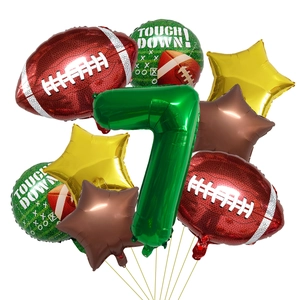 Set palloncini rugby numero 7 da 32 pollici per decorazioni festa football americano